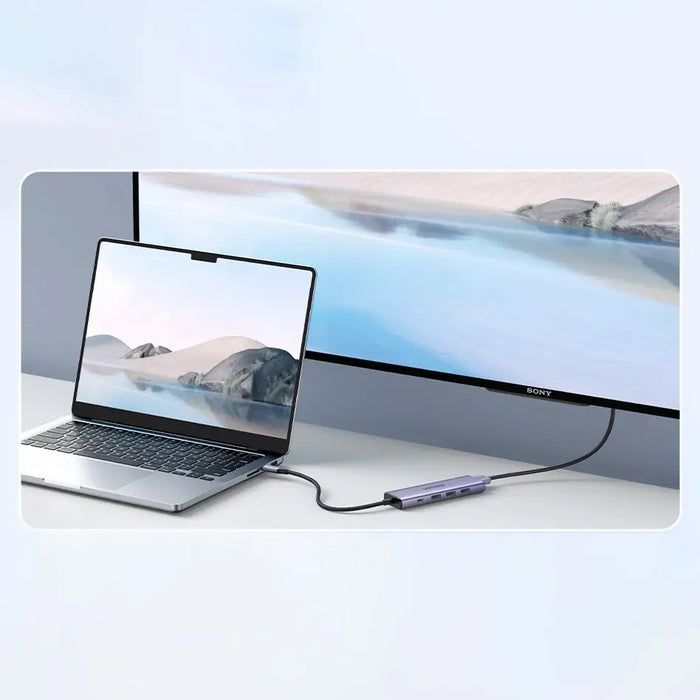 Multifunctional HUB 5in1 USB-C - HDMI 1.4 / 3 x USB-A / USB-C PD 100W Ugreen CM511 - gray - USB hubs<<<HurtelXML