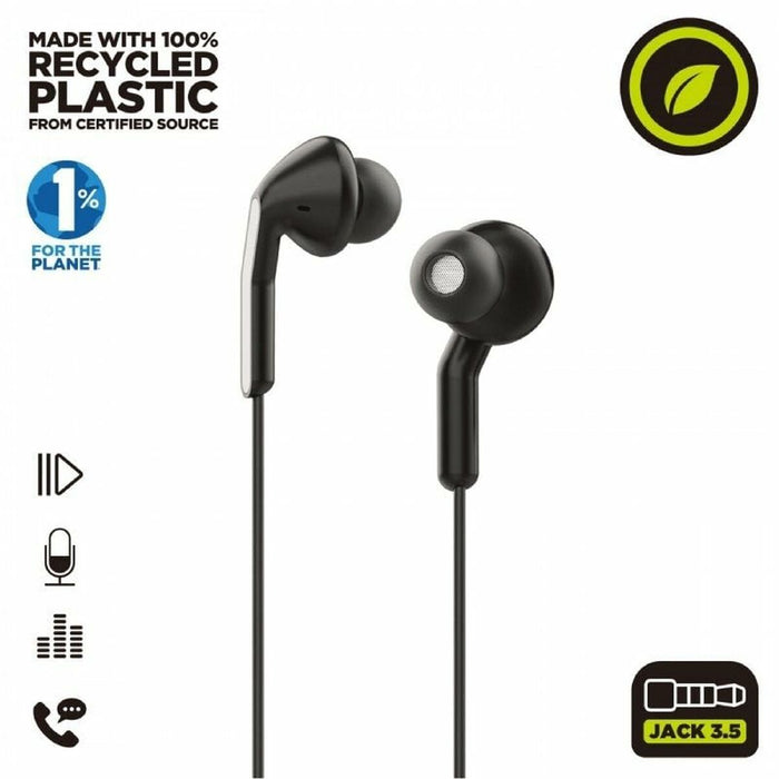Headphones with Microphone Muvit MCHPH0004 Black