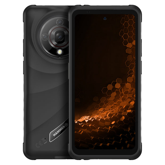 Smartphone GSM MYPHONE HAMMER IRON 6 5G 128/6 BLACK NIGHT VISION CAMERA 6.56 ", 128 GB, RAM 6 GB, 24+2 MP, 5G