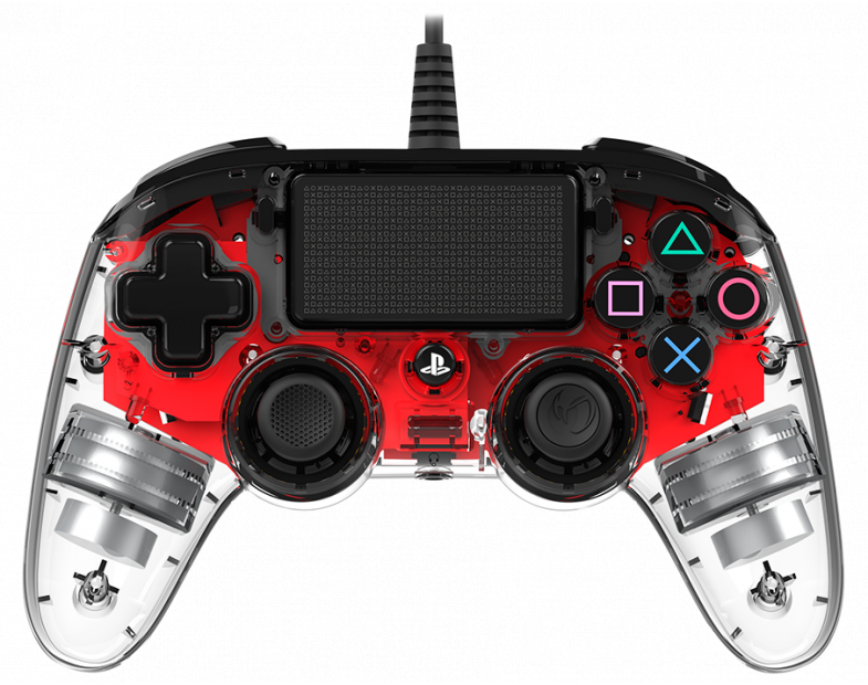 Wired gamepad Nacon Wired Illuminated Compact Controller Red, Red