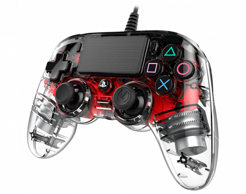 Wired gamepad Nacon Wired Illuminated Compact Controller Red, Red