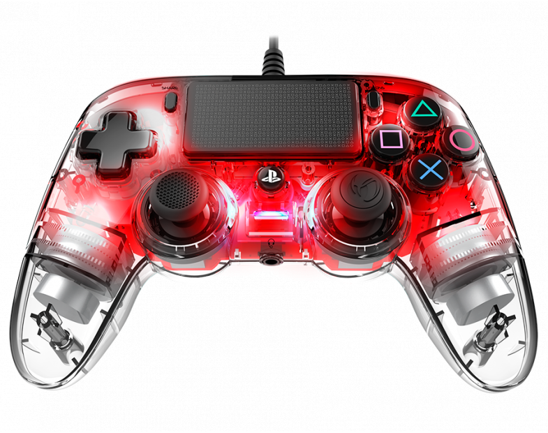 Wired gamepad Nacon Wired Illuminated Compact Controller Red, Red