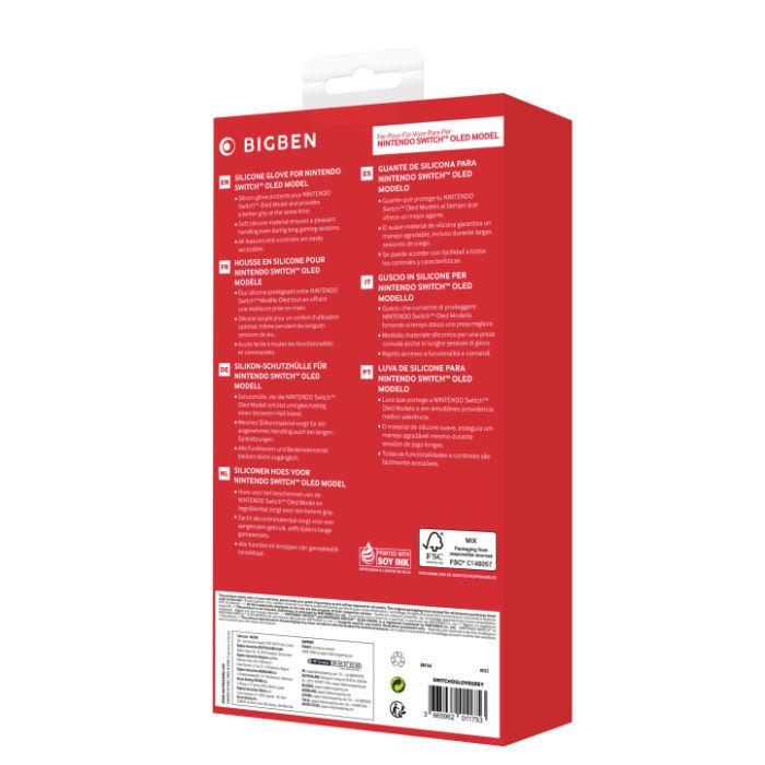 Big Ben Silicon Glove Silicone Protective Case, Gray (Nintendo Switch OLED)