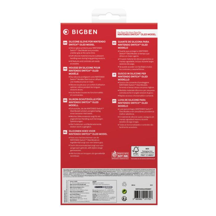 Big Ben Silicon Glove Silicone Protective Case, Gray (Nintendo Switch OLED)