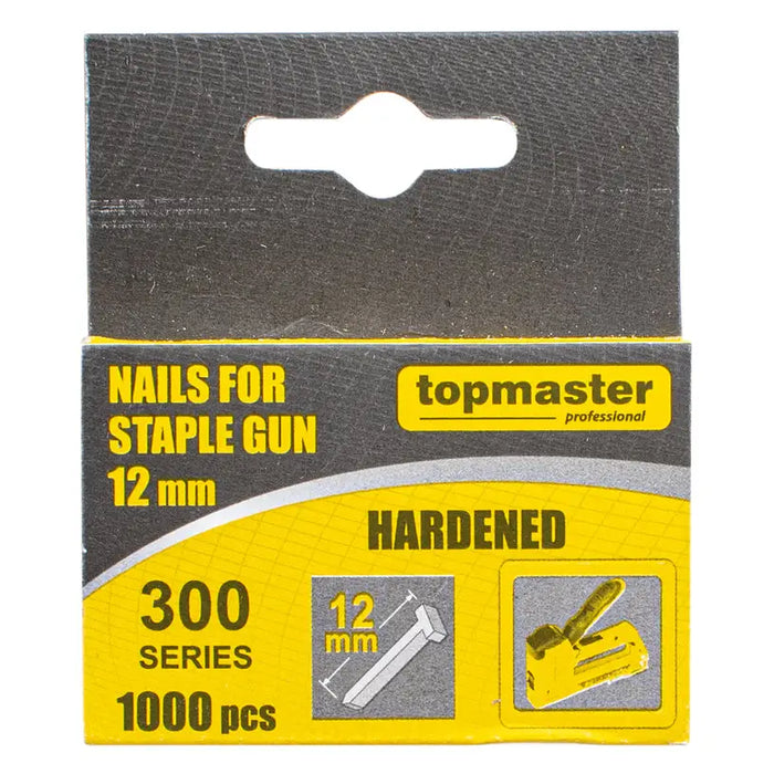 NAILS FOR TAKER TYPE 300 12 MM TOPMASTER 1000 PCS - Скоби и пирони за такери<<<Консумативи за