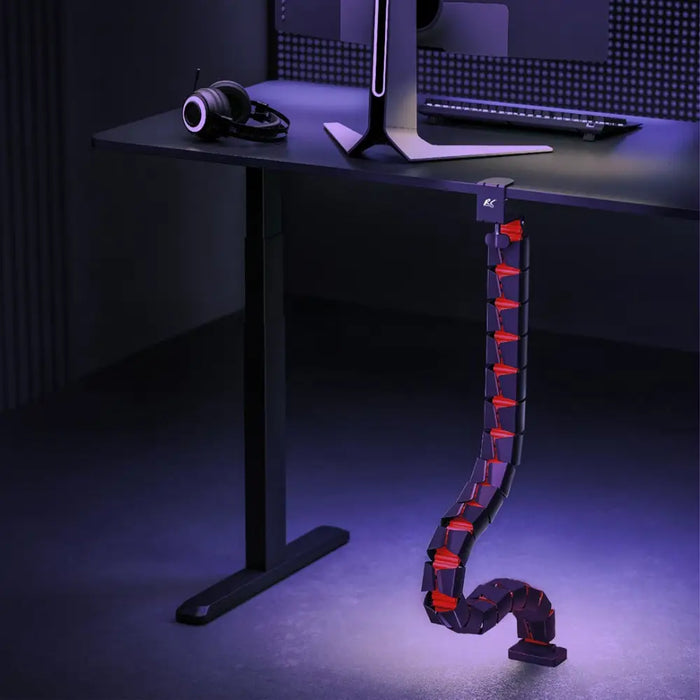 Nano RS desk cable organizer / cable grille 1345mm black and red RS125 - Cable coversTVA-MAS<<<TV