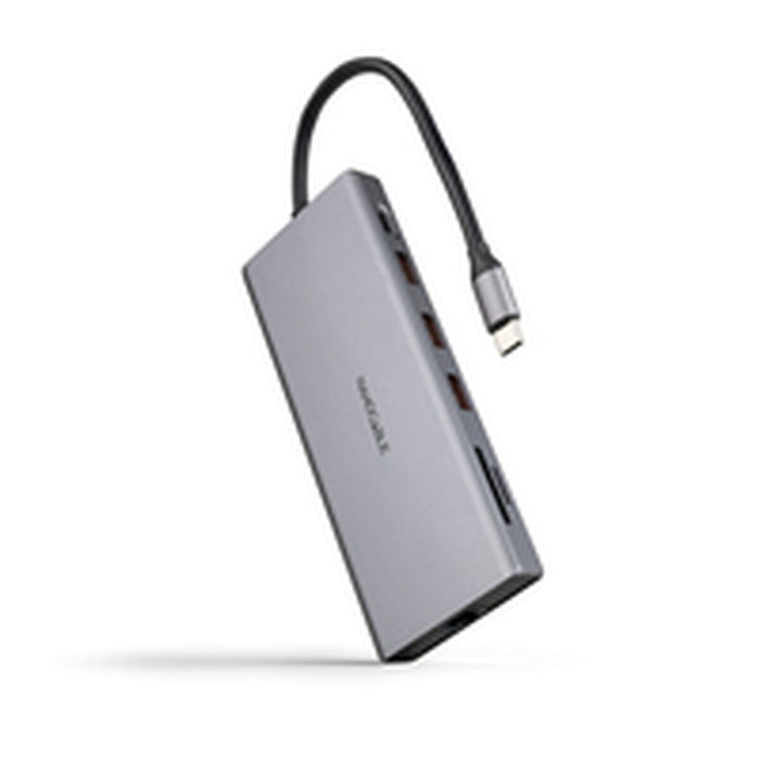 USB Hub NANOCABLE 10.16.4612 Grey 100 W
