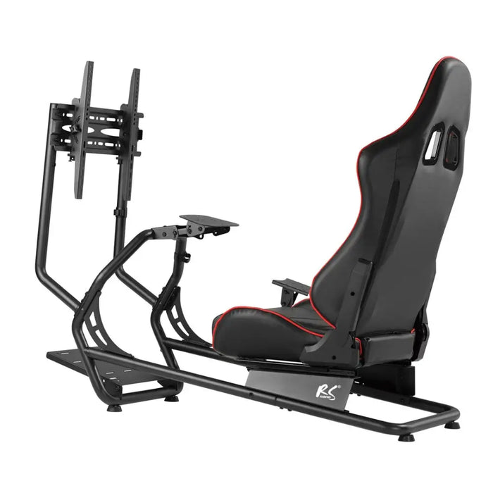 NanoRS RS160 Gaming Chair Racing Simulator Stand 3 in 1 PC Console Gamers Synthetic Leather Cover Steering Wheel Stand