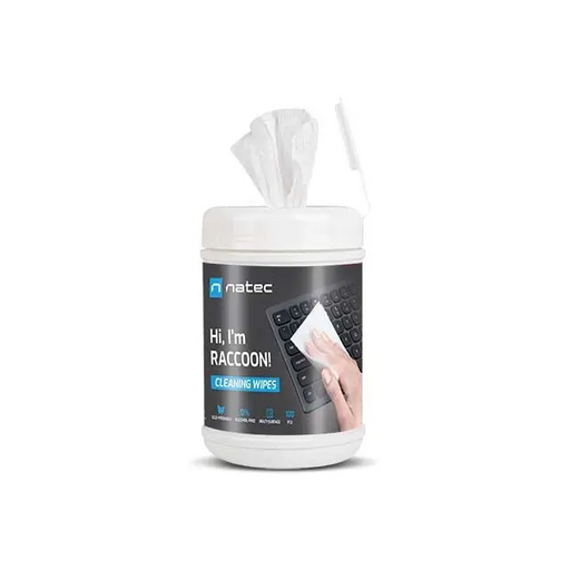 Natec Cleaning Wipes Raccoon 10x10 cm 100-Pack - Аксесоари<<<NATEC компютърна периферия<<<NATEC<<<PolyComp&&&Cleaning