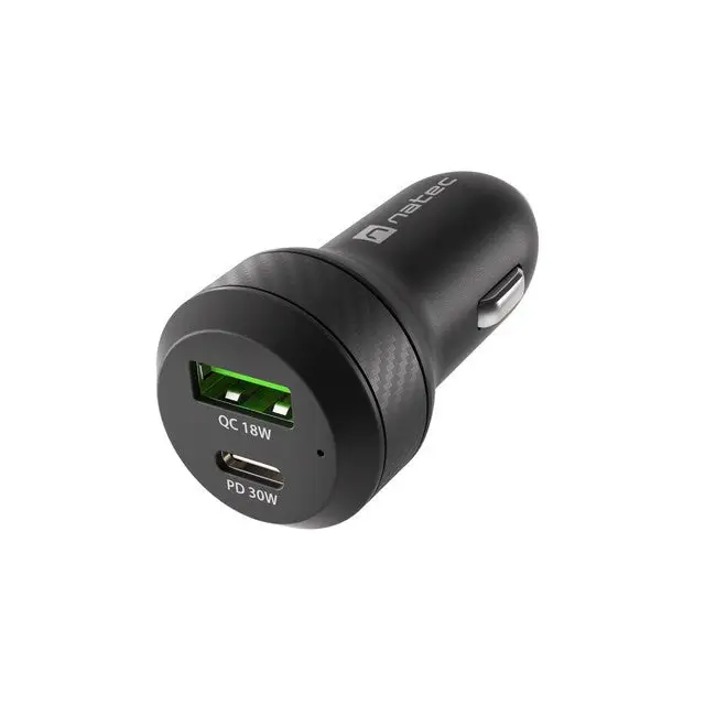 Natec Coney 1xUSB 1xUSB-C Quick charger 48W Black - Аксесоари<<<NATEC компютърна