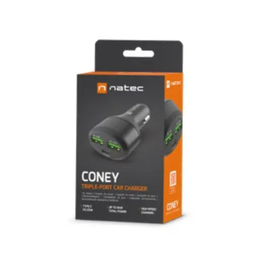 NATEC Coney Universal Black Cigar lighter Fast charging Auto