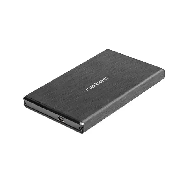 Natec External HDD/SSD Enclosure Rhino SATA 2.5’’ USB 2.0 Aluminium Slim Black - Аксесоари<<<NATEC компютърна