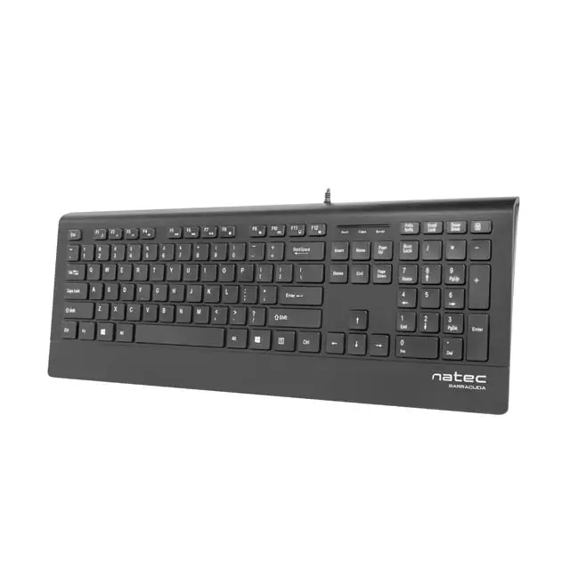 Natec Keyboard Barracuda SLIM US Layout Black - Клавиатури<<<NATEC компютърна