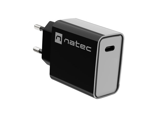 Natec USB Charger Ribera 1X USB-C 20W Black - Аксесоари<<<NATEC компютърна периферия<<<NATEC<<<PolyComp&&&USB зарядни и
