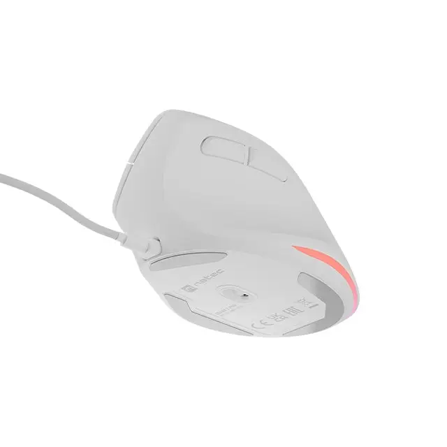 Natec Vertical Mouse Crake 2 Pro 12800DPI Optical White - Мишки<<<NATEC компютърна