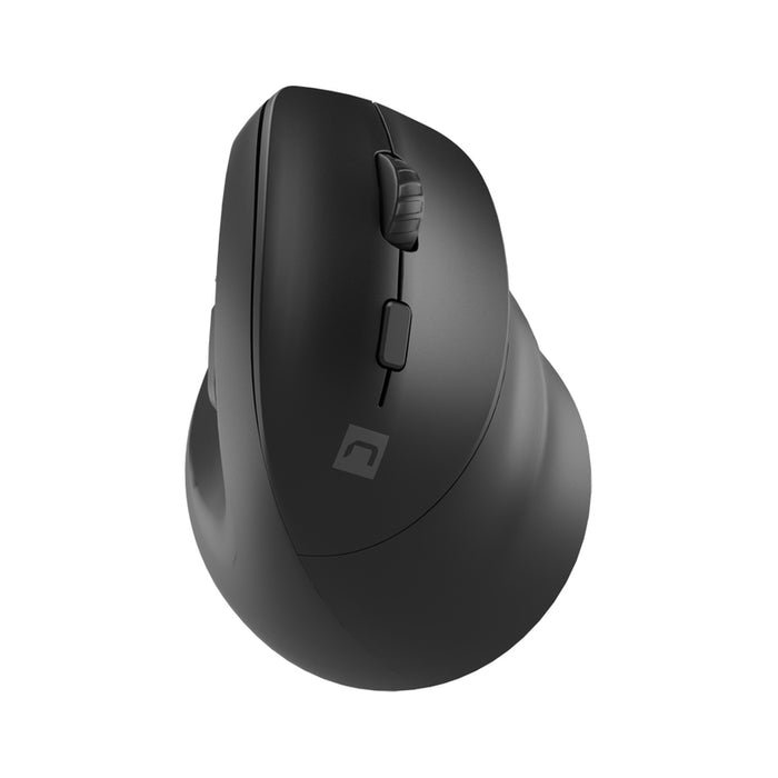 Natec Vertical Mouse Crake 2  BLUETOOTH 5.2 + 2.4GHZ BLACK 2400dpi, Right handed, black