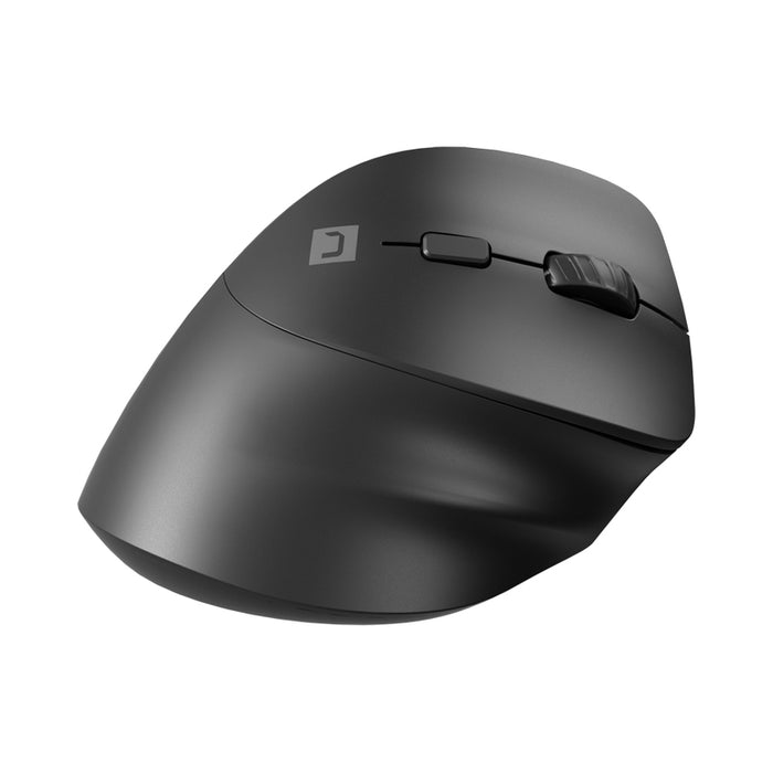 Natec Vertical Mouse Crake 2  BLUETOOTH 5.2 + 2.4GHZ BLACK 2400dpi, Right handed, black