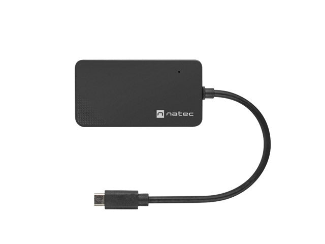 Natec usb 3.0 hub silkworm 4-ports black usb-c