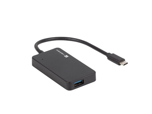 Natec usb 3.0 hub silkworm 4-ports black usb-c