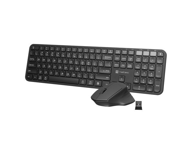 Natec Set 2 in 1 Keyboard Octopus + Mouse US Layout Wireless Bluetooth + 2.4 GHz USB
