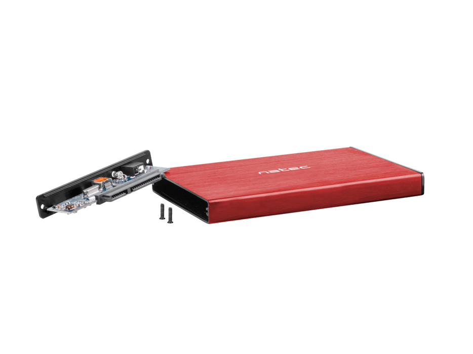 2.5'' SSD/HDD drawer, Natec Rhino Go, USB 3.0, red
