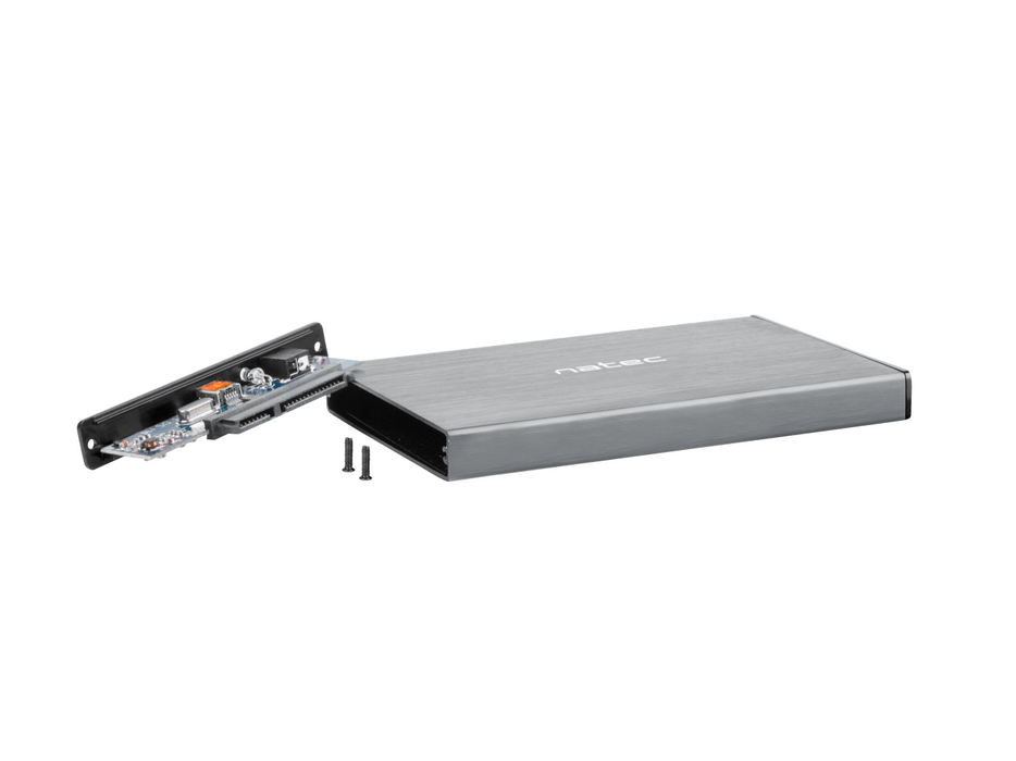 2.5'' SSD/HDD drawer, Natec Rhino Go, USB 3.0, Gray