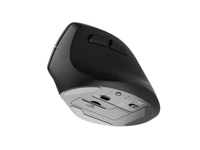 Natec Vertical Mouse Crake 2  BLUETOOTH 5.2 + 2.4GHZ BLACK 2400dpi, Right handed, black
