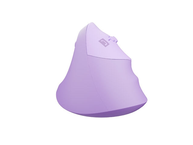 Natec Vertical Mouse Crake 2 Wireless, 2400DPI Bluetooth 5.2 + 2.4 GHz Pure Lavender