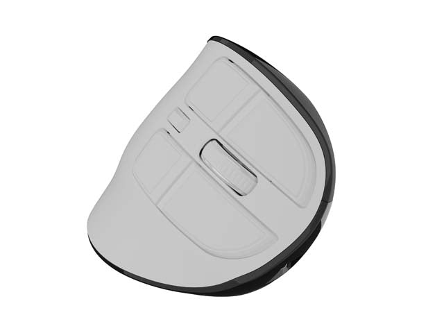 Natec Euphonie Vertical Mouse PRO Wireless  BT 5.0, 4000DPI Silent, Programmable, White