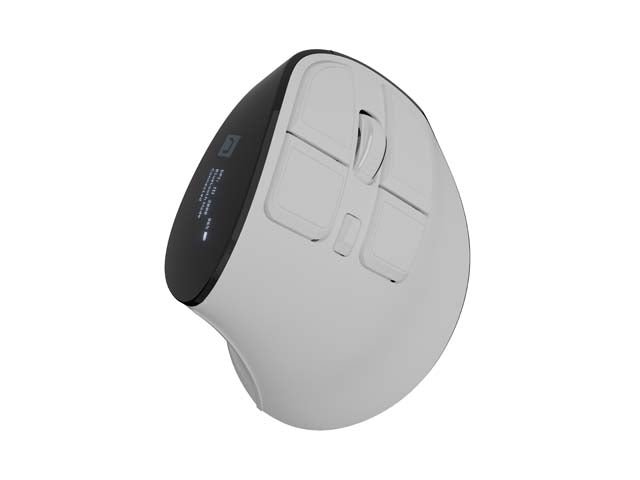 Natec Euphonie Vertical Mouse PRO Wireless  BT 5.0, 4000DPI Silent, Programmable, White