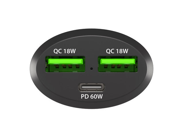Natec Coney 2xUSB, 1xUSB-C Quick charger 84W Black