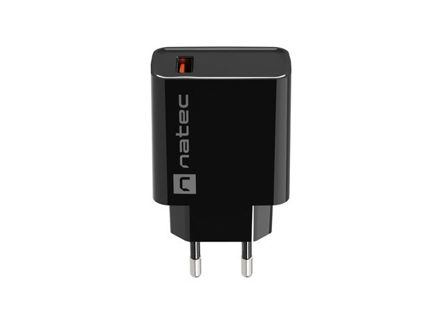 Natec USB Charger Ribera 1X USB-A 18W, Black