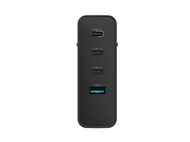 Natec USB Charger Ribera 3X USB-C + 1x USB-A 100W, Black