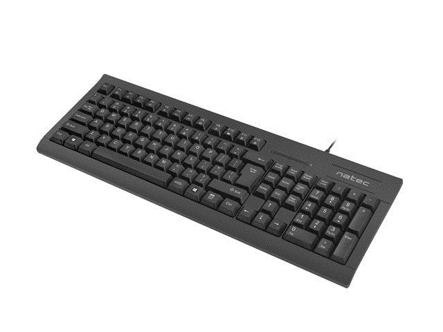 Natec Keyboard Moray US Layout With Id Card Reader Black