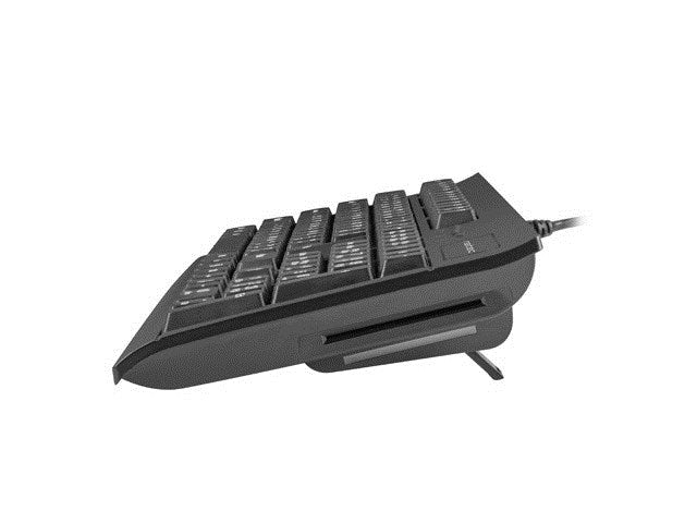 Natec Keyboard Moray US Layout With Id Card Reader Black