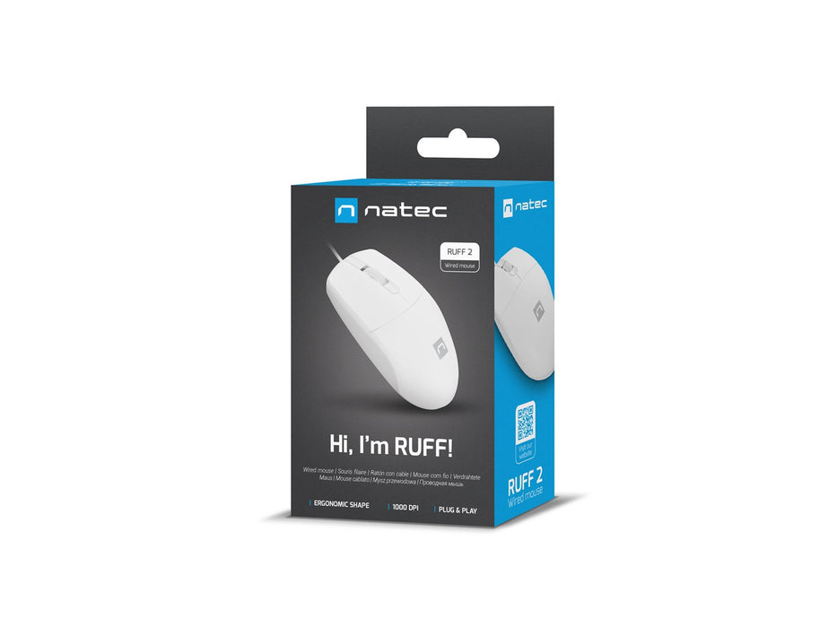 Natec Mouse Ruff 1000 DPI Optical White