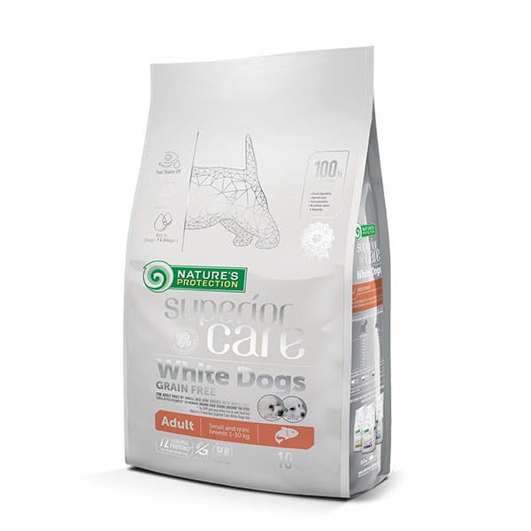 NATURE'S PROTECTION Superior Care White Dogs Grain Free Junior Small Białoryba - dry food for puppies - 10 kg
