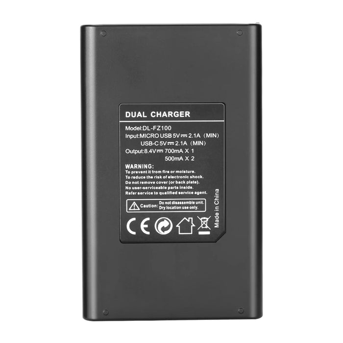 NEEWER DL-FZ100 Dual Battery Charger for NP-FZ100-S Batteries