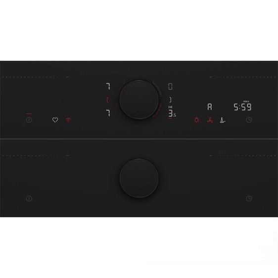 Induction hob with built-in ventilation NEFF V68PYX4B0, 80 cm Matt Black Design