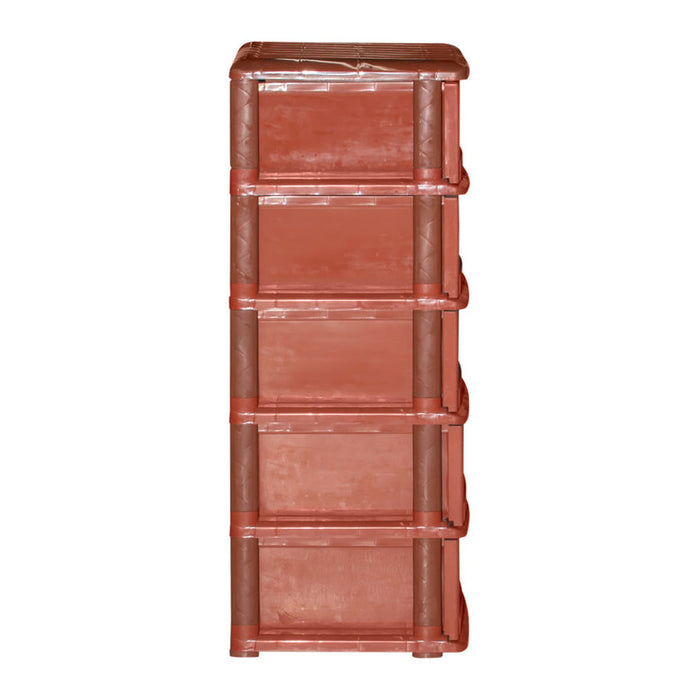 PLASTIC CABINET ELI 5 LEVELS 40X38X102 CM NEGO