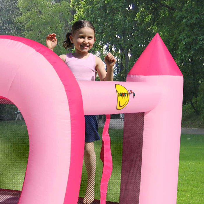 Надуваем батут с пързалка и помпа Happy Hop - Princess, 285 x 210 x 220 cm