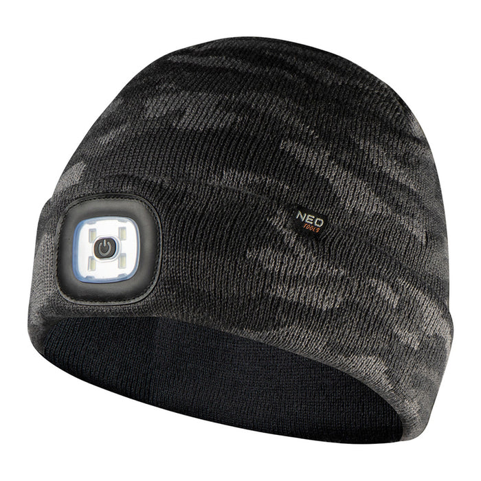 KNITTED HAT WITH LED FLASHLIGHT NEO 81-632