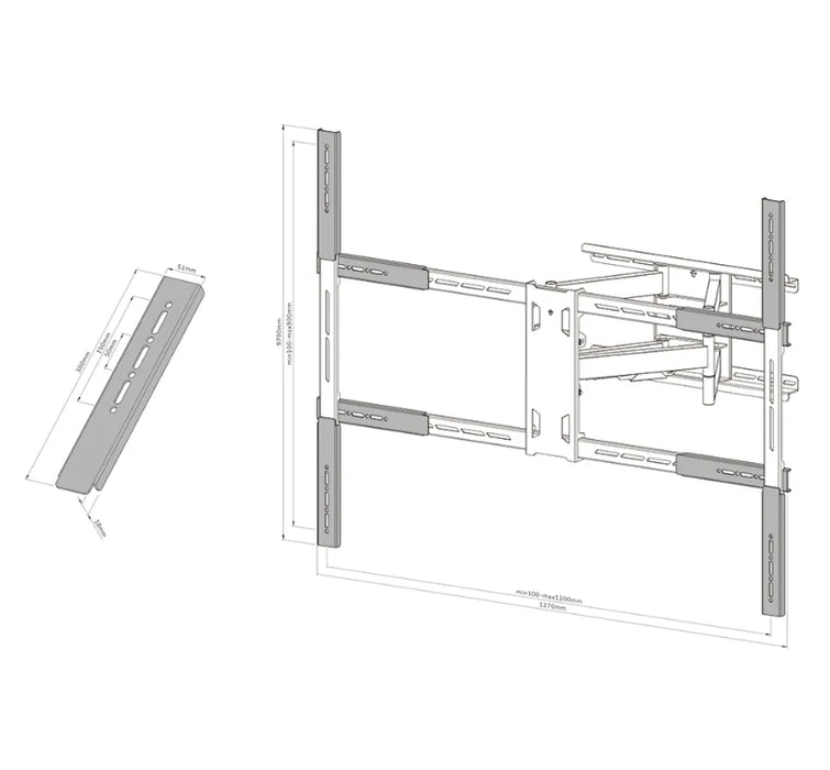 Neomounts Select VESA extension kit for WL40S-950BL18 (VESA 1200x900)