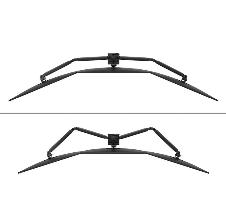 Neomounts Nero Triple Flat Screen Desk Mount (phone holder+Quick-fix clamp/grommet)
