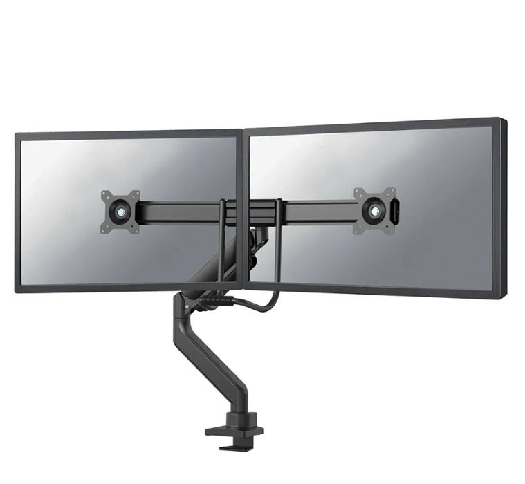 Neomounts Screen Desk Mount 2 screens (topfix clamp & grommet) for 2 Monitor Screens, Black