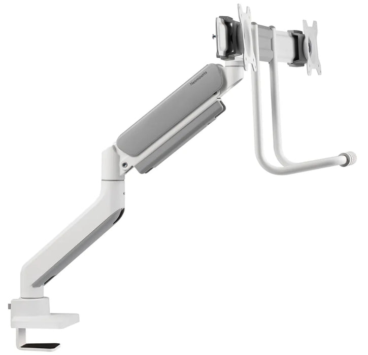 Neomounts Screen Desk Mount 2 screens (topfix clamp & grommet) for 2 Monitor Screens, White