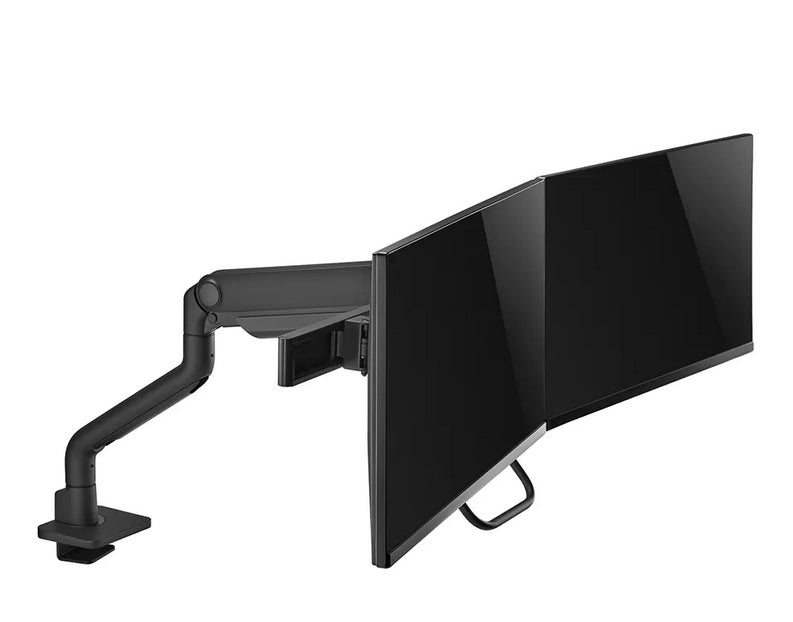 Neomounts Next One Desk Mount, double display crossbar (topfix clamp/grommet)