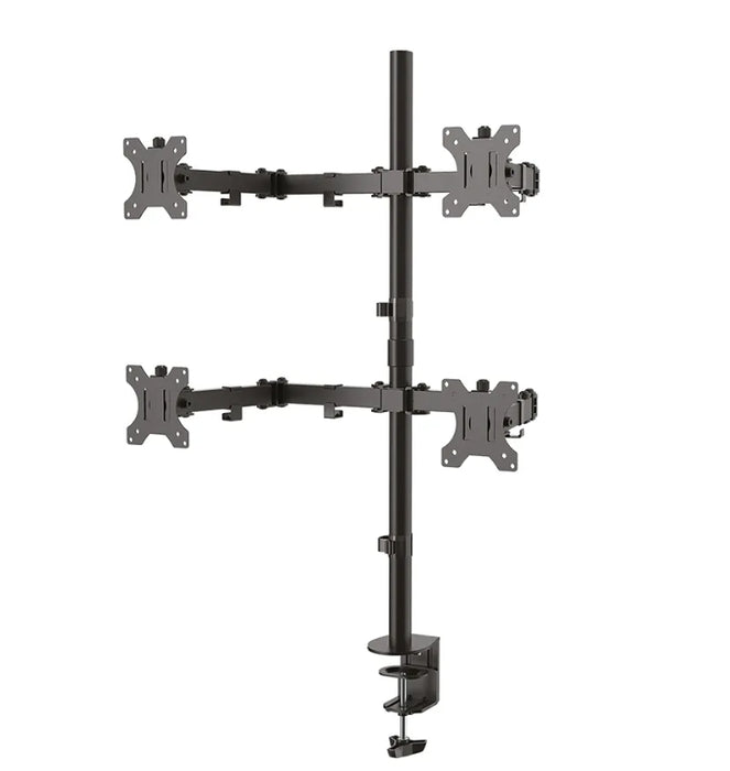 Neomounts Flat Screen Desk Mount (clamp/grommet) for 4 Screens