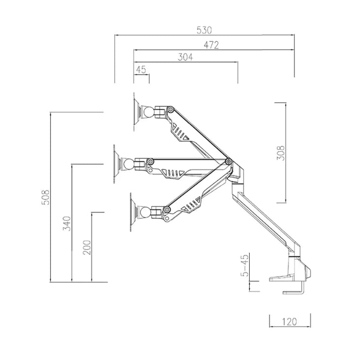 Neomounts Flat Screen Desk Mount (clamp/grommet)
