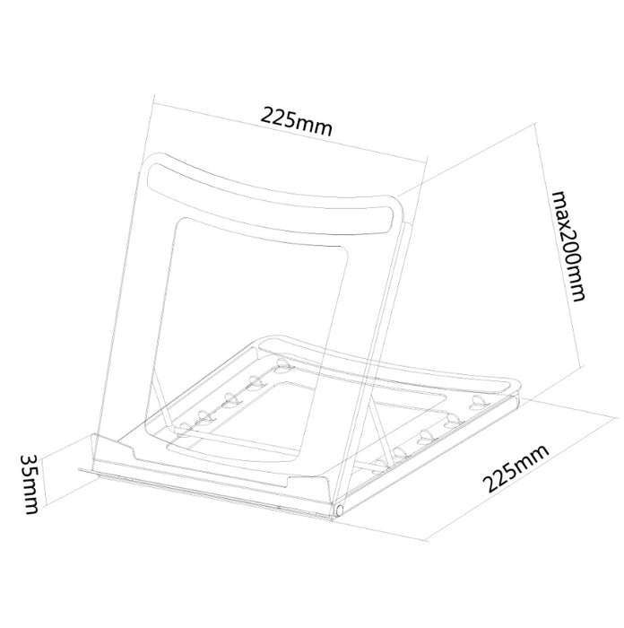 Neomounts Notebook Desk Stand (ergonomic, can be positioned in 5 steps)